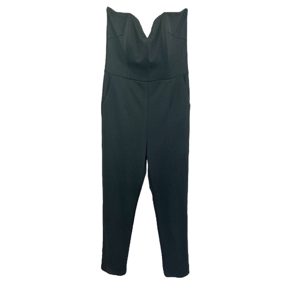 Have Black Sleeveless Jumpsuit with V-Neckline